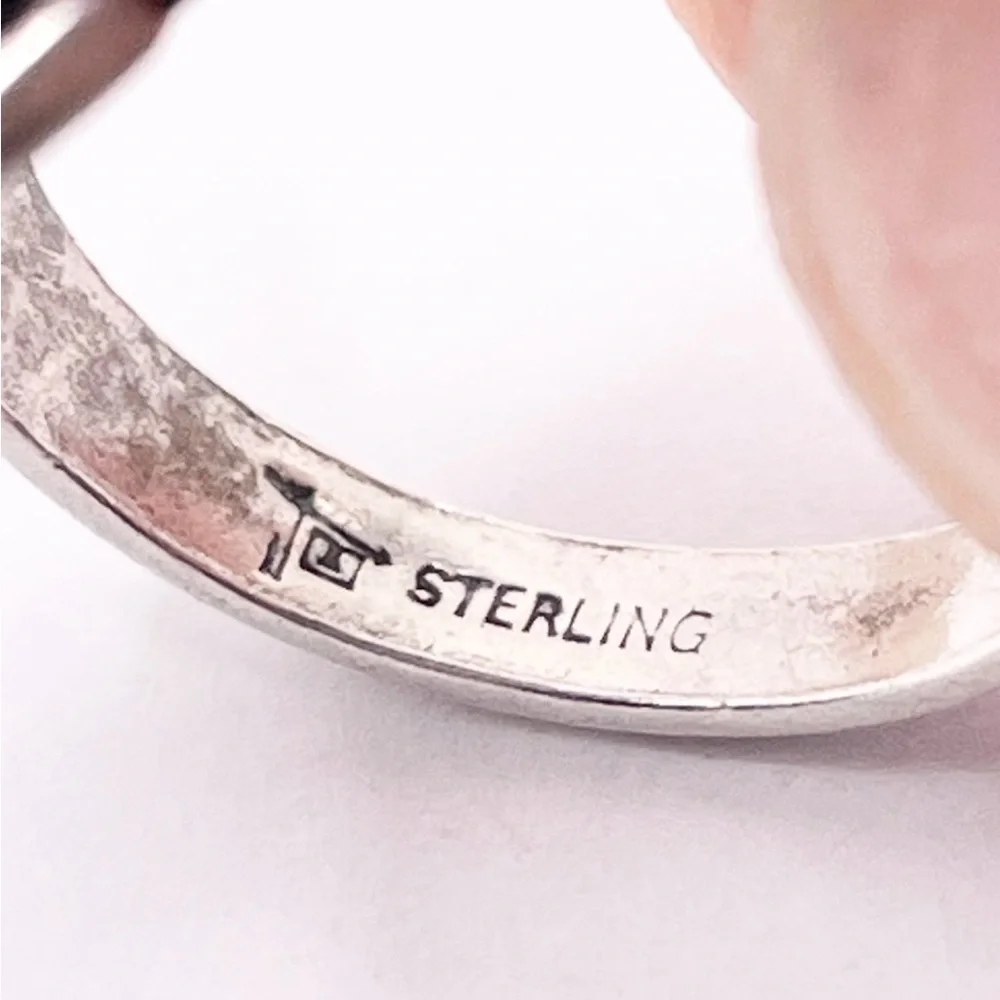 Size 6 Green Stone Bell Trading post 925 sterling silver Ring - Picture 5 of 8